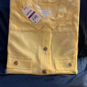 PRICE DROP 65% OFF Yellow Ladies  Rolled sleeve tunic